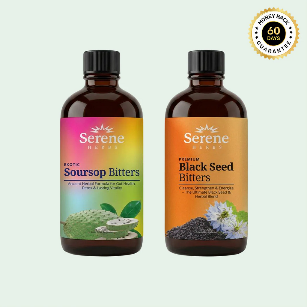 Soursop Bitters Liquid & Black Seed Bundle - 32 Servings (16 Each)