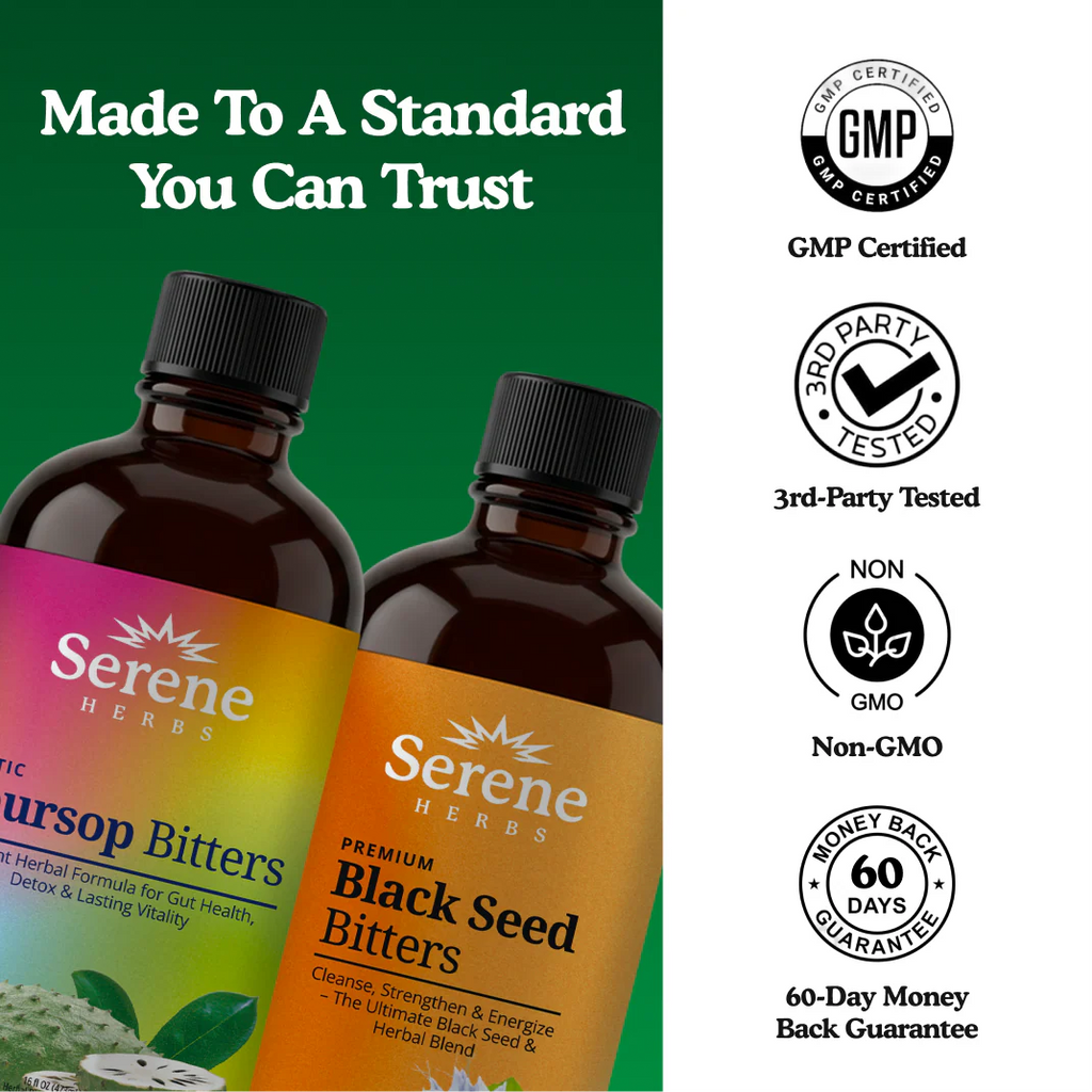 Soursop Bitters Liquid & Black Seed Bundle - 32 Servings (16 Each)