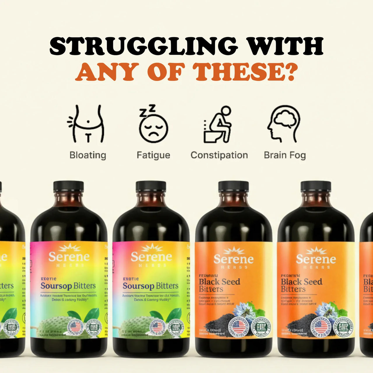 Soursop Bitters Liquid & Black Seed Bundle - 32 Servings (16 Each)